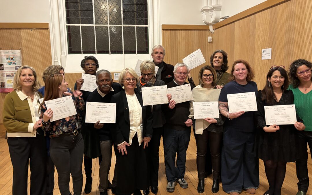 Remise des certificats en médiation de la promo 2024